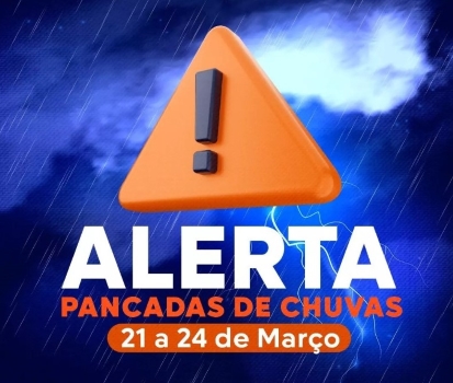 Alerta de chuvas intensas a partir dessa sexta-feira, 22