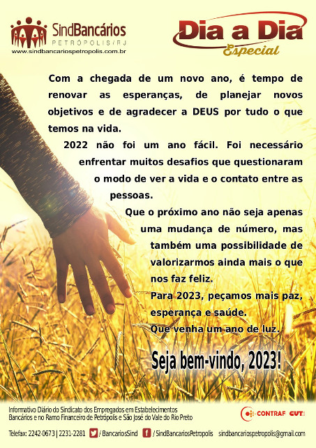 Seja bem-vindo, 2023!
