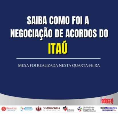 NEGOCIAÇÃO ACORDOS ITAÚ-UNIBANCO