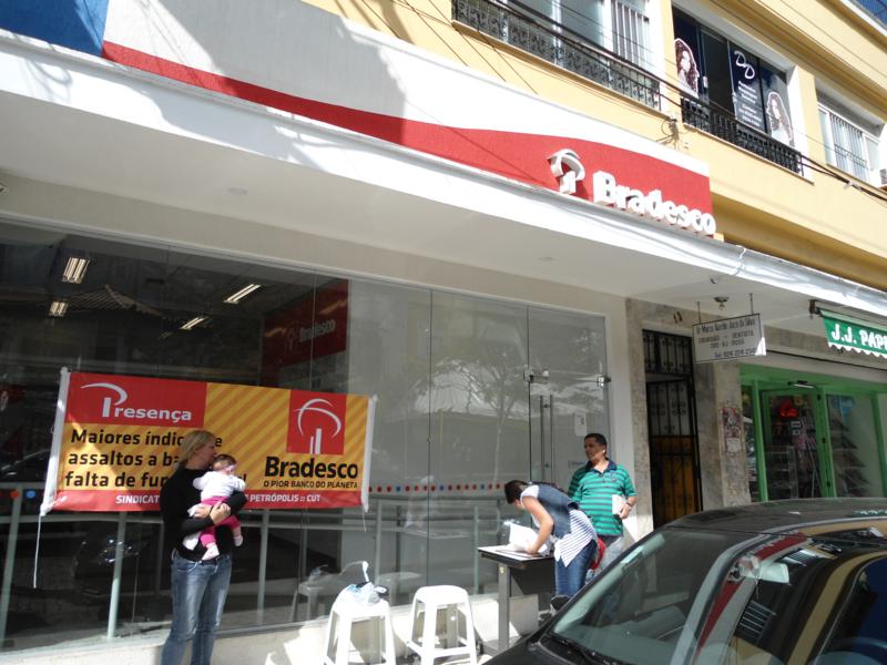 Sindicato em defesa de segurança e mais contratações no Banco Bradesco de S.J.V.R.P.