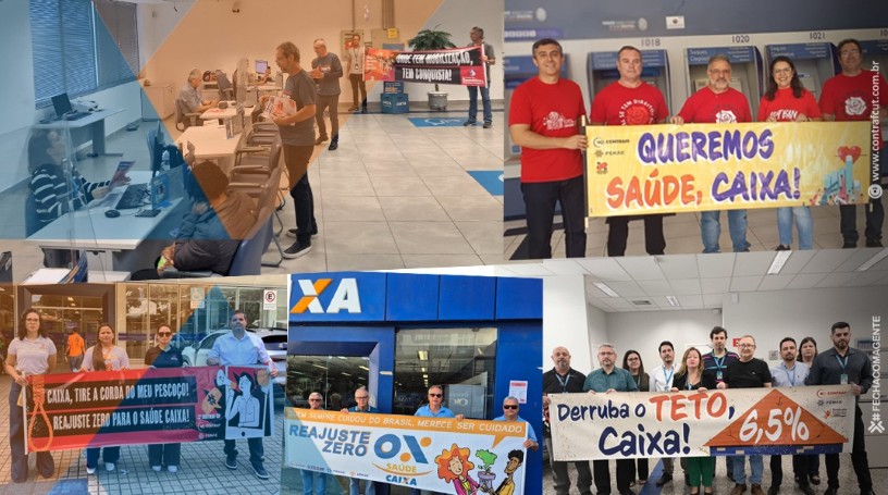 Manifestações por reajuste zero no  Saúde Caixa tomam o país
