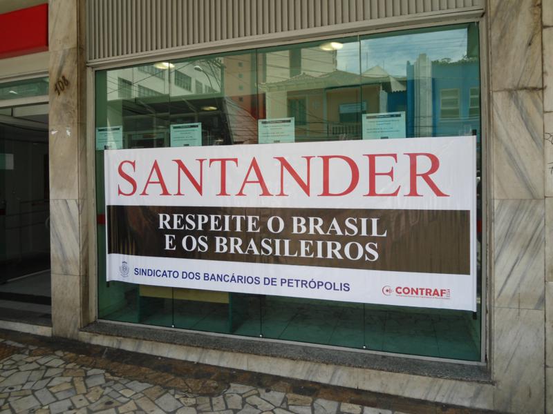 Bancários contra Natal de demissões em massa no Santander