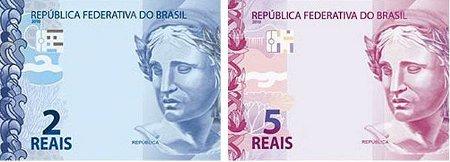 Banco Central lançará novas cédulas de R$ 2,00 e R$ 5,00