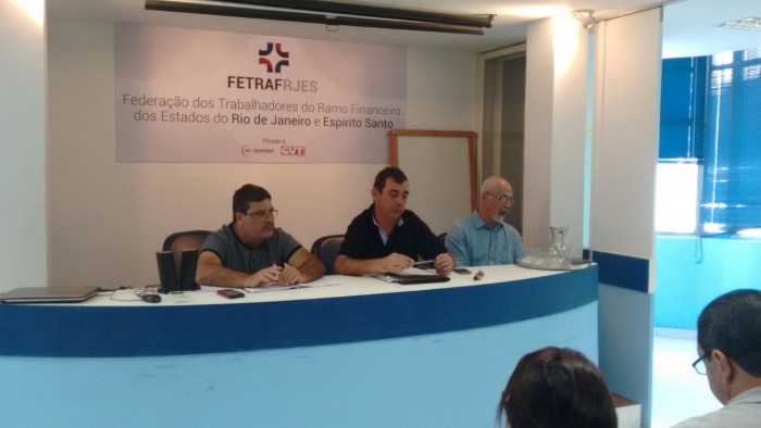 Secretaria de Imprensa da Contraf-CUT apresenta mídia da campanha a dirigentes do Rio de Janeiro e do Espírito Santo