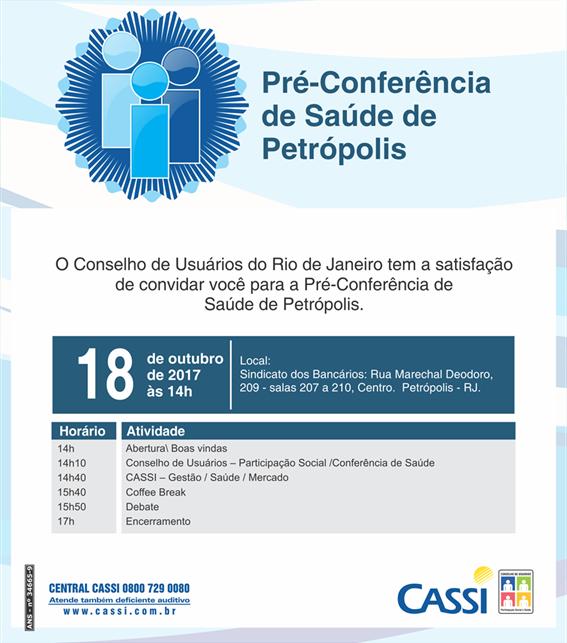 CASSI - Pré-Conferência de saúde de Petrópolis