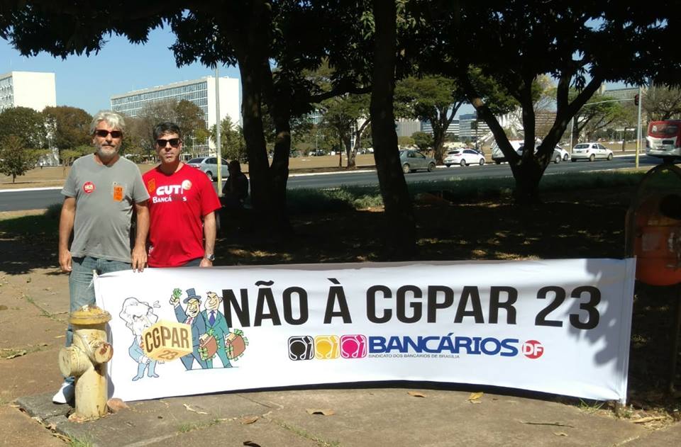 Bancários protestam contra resoluções da CGPAR
