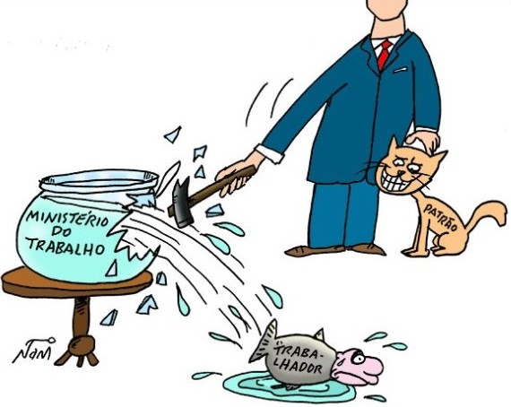 Trabalhadores repudiam o fim do Ministério do Trabalho