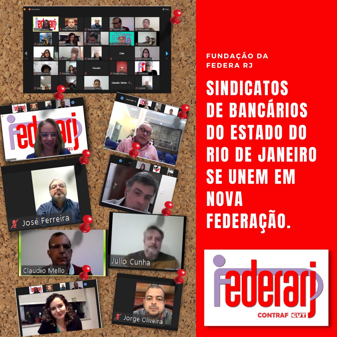 FEDERA-RJ: NOVA FEDERAÇÃO REPRESENTA BANCÁRIOS DO  ESTADO DO RIO DE JANEIRO