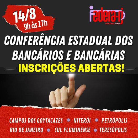 O Rio de Janeiro se prepara para a Conferência Estadual dos Bancários e Bancárias